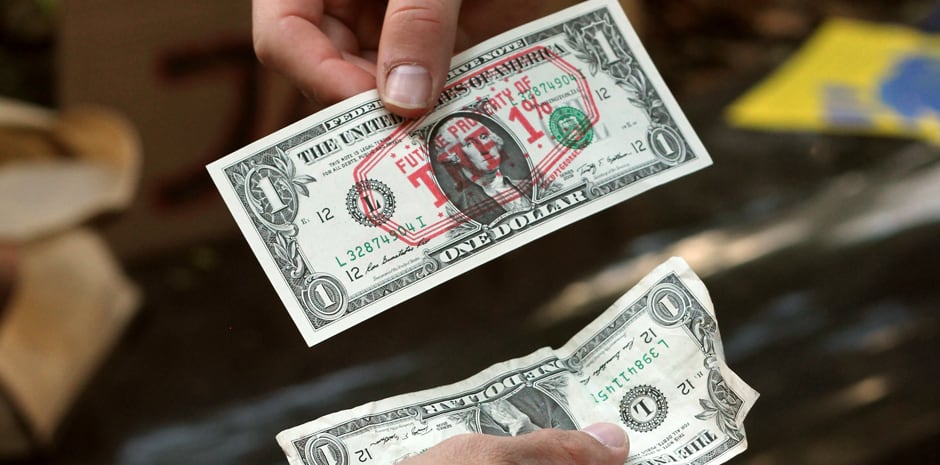 פרויקט occupy george אינפוגרפיקה על שטרות של דולר